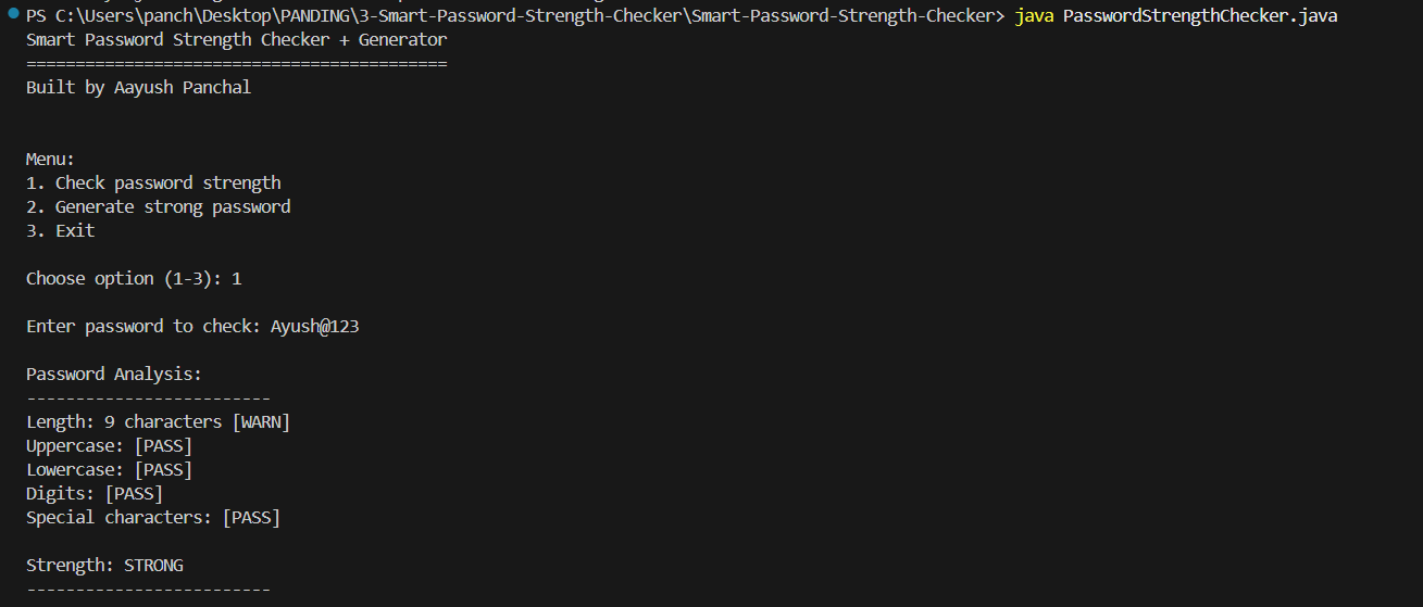 Smart-Password-Strength-Checker