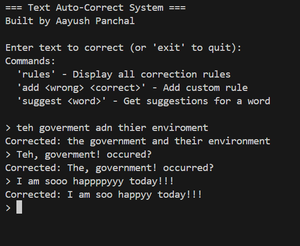 Text-Auto-Correct-System